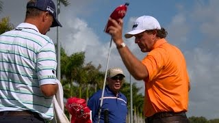 Phil Mickelson's pre-round warm-up routine