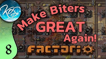 Factorio Ep 8: SOLID FUEL TO THE RESCUE! - No Mic - Make Biters GREAT Again! - Mod, Let