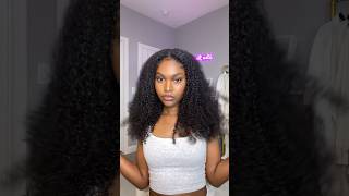 curly clip ins install from Curlsqueen, water jerry curl #3c4ahair #clipins #washandgo #naturalhair
