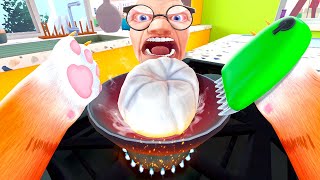 Shaving & Cooking Grannys Hair - I Am Cat Vr
