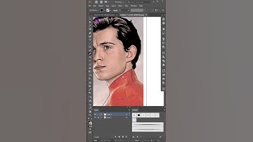 line art drawing Spiderman illustrator tutorial