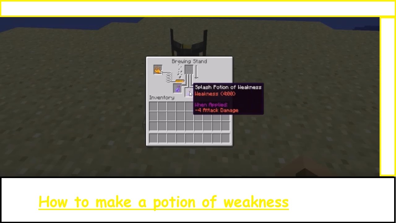 How to make a potion of weakness minecraft YouTube