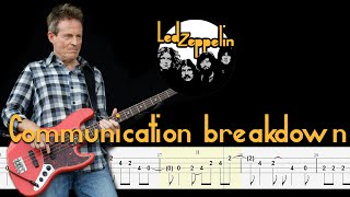 Led Zeppelin - Communication Breakdown (Bass Tabs & Notation) By Chami's Bass