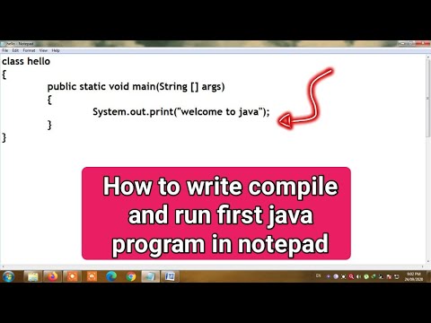 Lesson 1 | Hello World Program in Java Notepad | How to Compile Java Program in Command Prompt