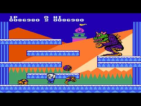 Snow Bros nes Playthrough,Snow Bros на NES - полное прохождение