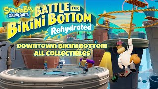 Downtown Bikini Bottom 100% Walkthrough | All Steering Wheels, Socks & Spatulas | BFBB Rehydrated