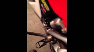Jammed kick starter on a crf150r