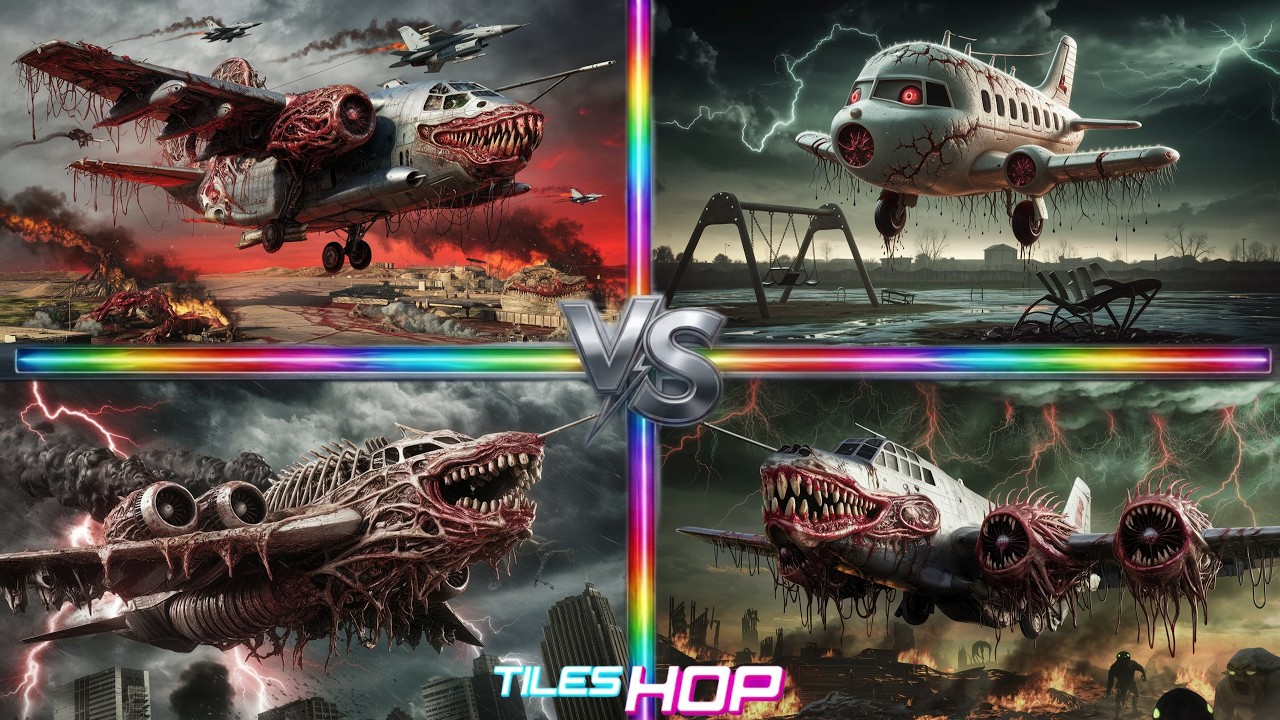 Scary Plane Ride MUTANT BOMBER PLANE🆚SCARY PLANE RED-EYED🆚SKELETON SCARY PLANE🆚SCARY ...