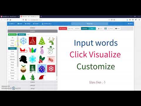 Δημιουργία συννεφόλεξων στο WordArt.com