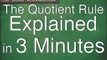 The Quotient Rule Explained in 3 Minutes!