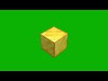 Block of Gold spins in one place | Green Screen | Minecraft | Free + Download link