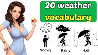 weather vocabulary in English | English vocabulary with picture and Example