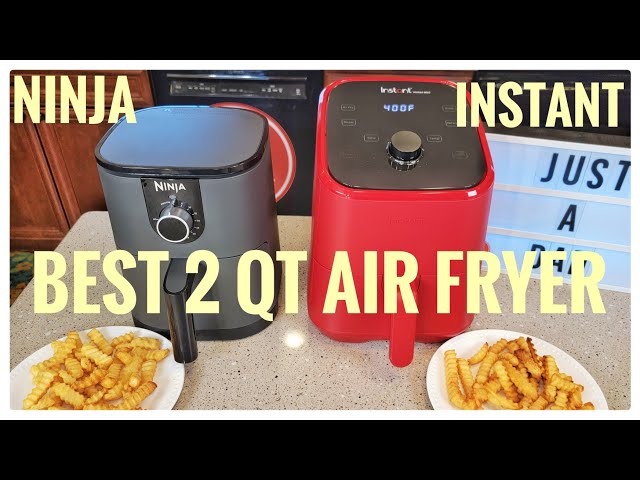 Ninja AF080 Mini Air Fryer, 2 Quarts Capacity, Compact, Nonstick, with  Quick Set Timer, Grey