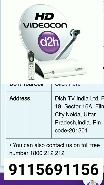 Videocon D2H Customer Care Number 2023 | Videocon D2H Toll Free Number