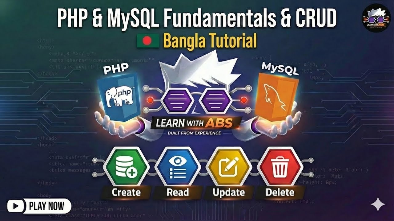 PHP & MySQL Complete CRUD System | Bangla Tutorial - YouTube