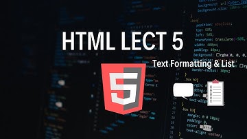 Text Formatting & List in HTML in 7 Minutes - Html Course - Part 5 - Web Content