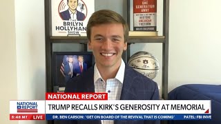 Brilyn Hollyhand reacts to Trump talking about him in speech on Newsmax: 9/22/25