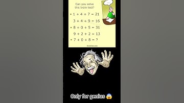 Iq test can you solve this only for jenius #iqtest #maths #shortvideo