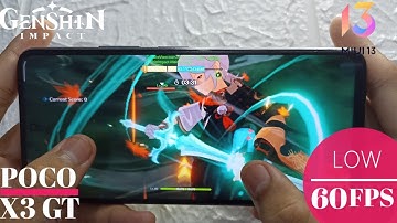 Xiaomi Poco X3 GT Genshin Impact Gameplay Low 60 Fps With Fps Meter - Update MIUI 13