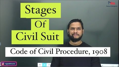 Stages of Civil Suit under CPC || Civil Cases || Code of Civil Procedure Stages ||