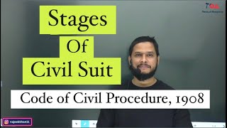 Stages of Civil Suit under CPC || Civil Cases || Code of Civil Procedure Stages ||