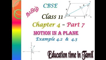 CBSE Class 11 Physics in Tamil   Chapter : 4 Motion in a plane    Part 7: Example 4.2 & 4.3