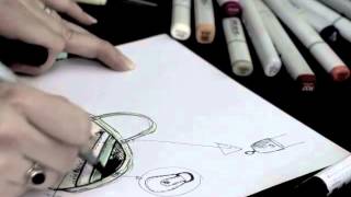 FASHION DESIGN ILLUSTRATION OF A BAG - ENTWURF UND ILLUSTRATION EINER HANDTASCHE