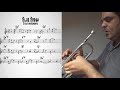 Blue Bossa - trumpet cover (slow theme tutorial)