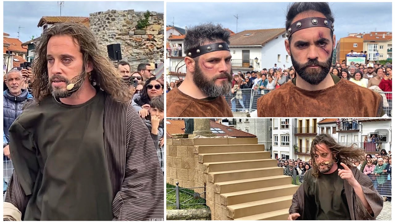 Pasión Viviente 2025 en Castro Urdiales. Arrepentimiento de Judas y Romanos.