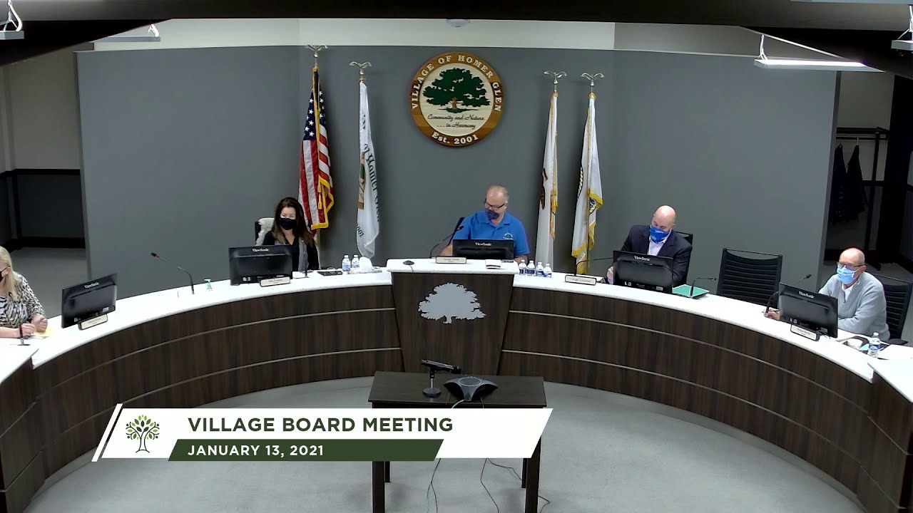 Homer Glen Village Board Meeting January 13, 2021 YouTube