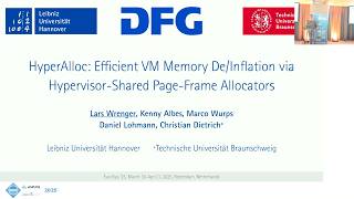EUROSYS '25 | HyperAlloc: Efficient VM Memory De/Inflation via Hypervisor-Shared Page-Frame Alloc...