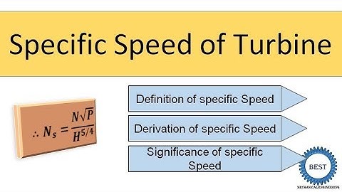 Specific speed of turbine