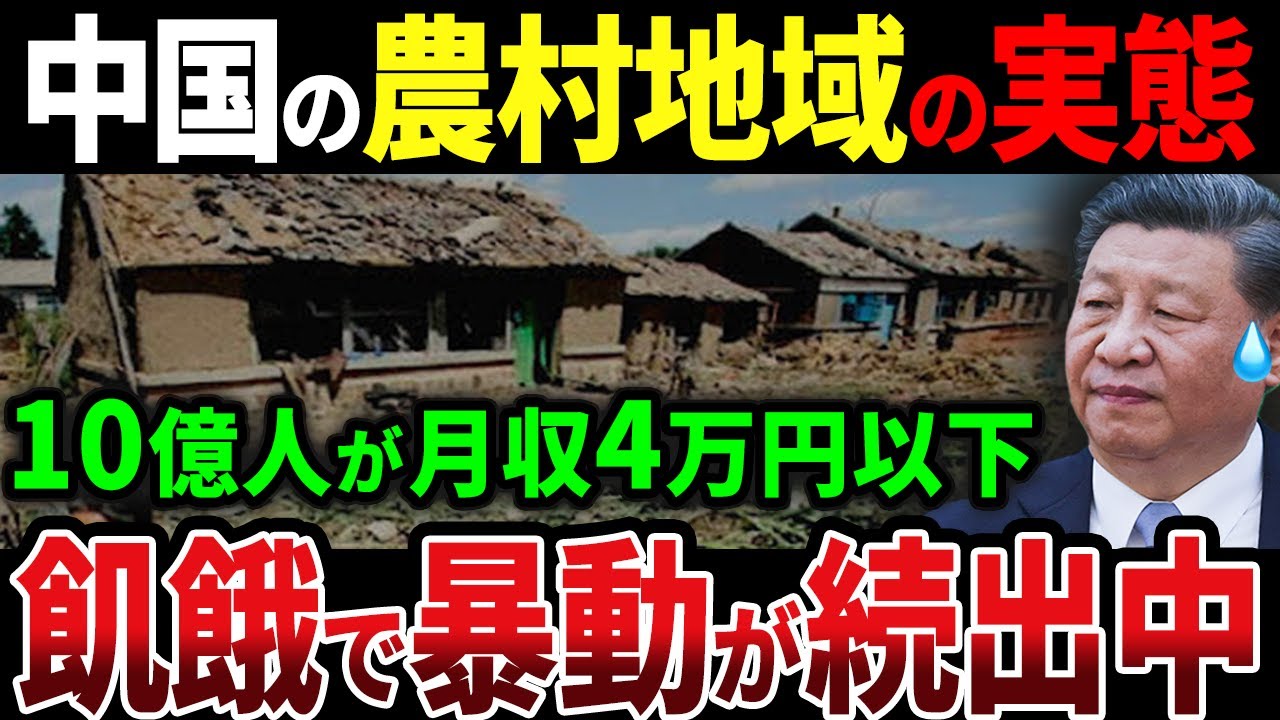 中国の農村部の実態がヤバい...9億6000万人が飢餓寸前で希望見えず...【ゆっくり解説】