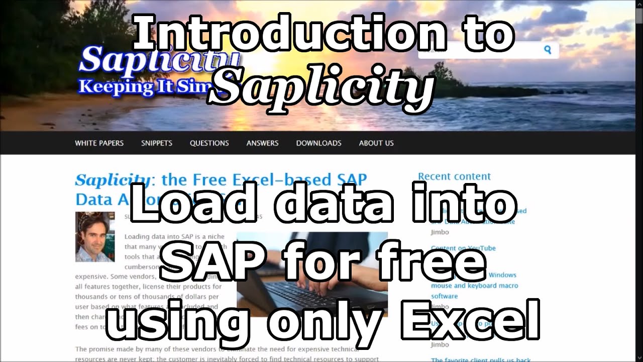 Saplicity: the Free Excel-based SAP Data Automation Suite | SAPLSMW.com