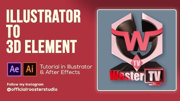 Illustrator to 3d element in After Effects - Beginner Tutorial