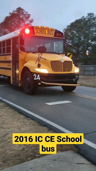2016 IC CE School bus morning pickup #icbus #schoolbus