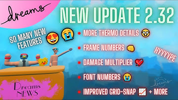 Dreams PS4/PS5 NEW UPDATE version 2.32 | SEP 2021
