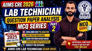 AIIMS CRE 2026 Lab Technician | 2025 PYQ Analysis + Most Expected MCQs | Part 2