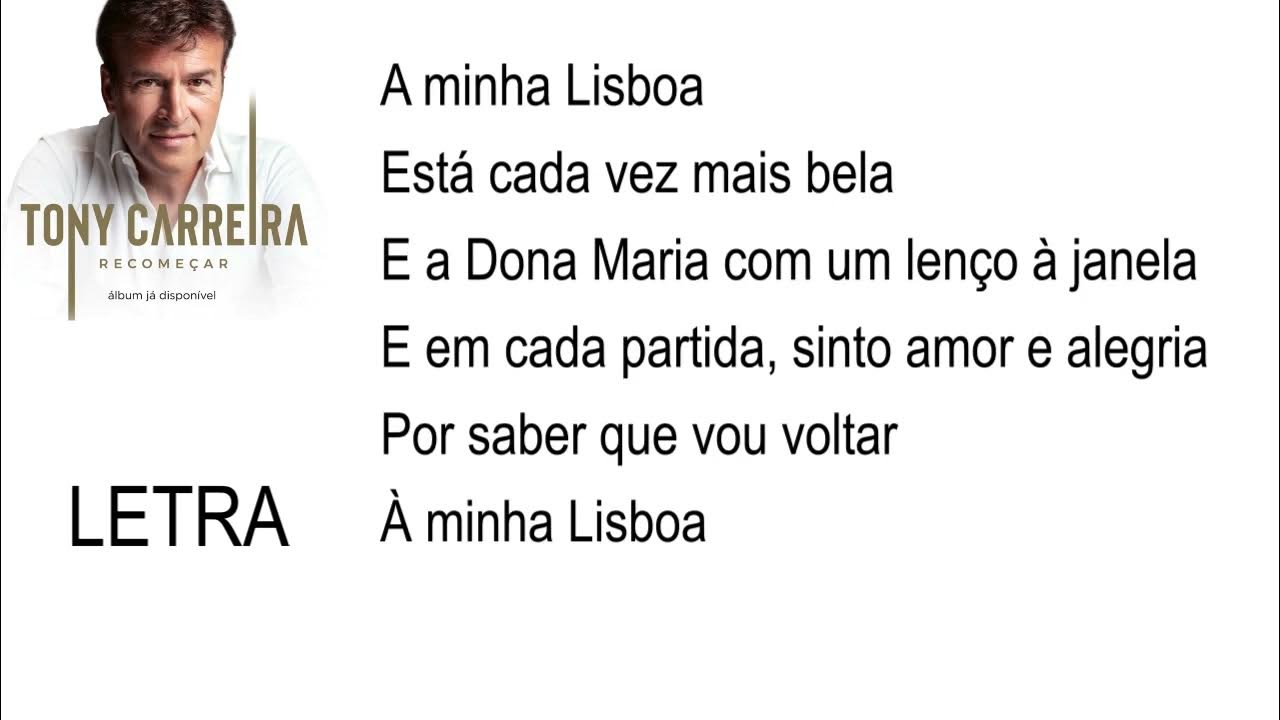 Tony Carreira - Lisboa (LETRA) 