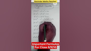 Algebraic Identities Formulas ✍️🤔 #class8 #class9 #class10 #algebraicidentities #shorts #ytshort
