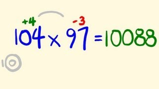 Mental Multiplication Math Trick - Multiply numbers in your head near 100