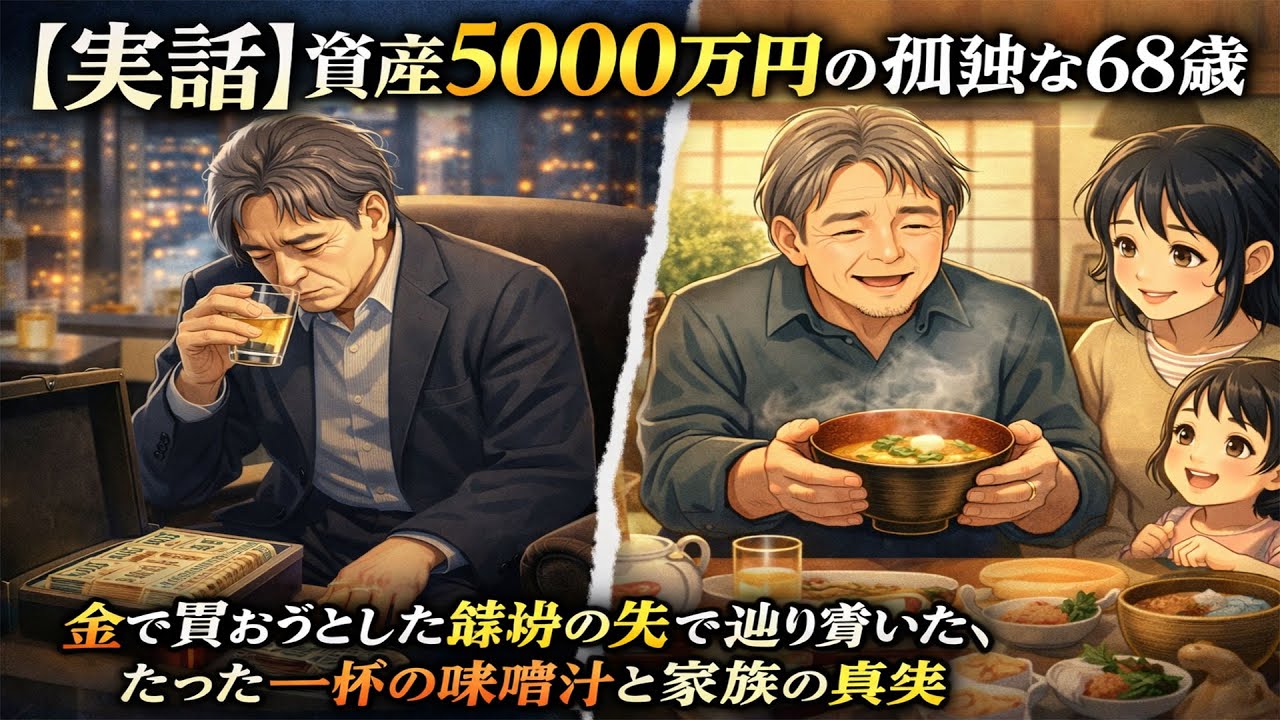 【実話】資産5000万円の孤独な68歳。金で買おうとした結婚の先で辿り着いた、たった一杯の味噌汁と家族の真実