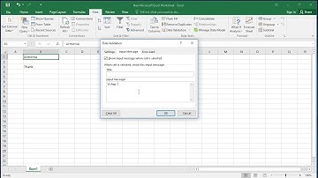 Create a pop up message in Excel