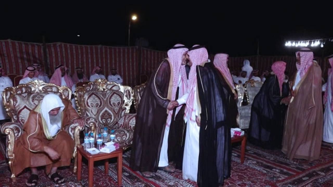 حفل قبيلة عروة لمشايخ قبائل جهينة في ضيافة الشيخ محمد سليمان العروي(الاستقبال)