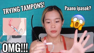 FIRST TIME TRYING TAMPONS!  (nakaka-virgin? safe ba? masakit?)