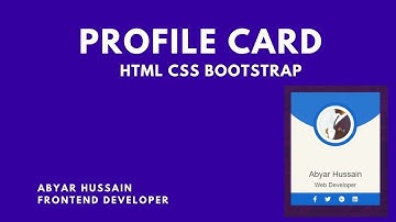 Amazing Profile Card Using Only HTML & CSS | How To Make Profile Card In HTML And CSS | Responsive