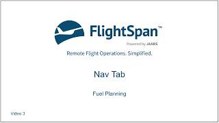 Nav Tab 3 - Fuel Planning