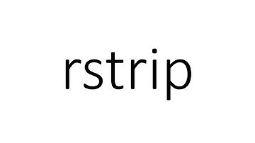 rstrip in Python
