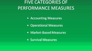 Famous Five Categories of Performance Measures:  How to Measure Performance Net Worth