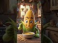 मकई ने खाया मकई का सूप! 😂 #animation #comedy #3danimation #cartoon #fastfood #funny #hindi